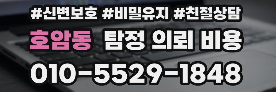 호암동 탐정 의뢰 비용