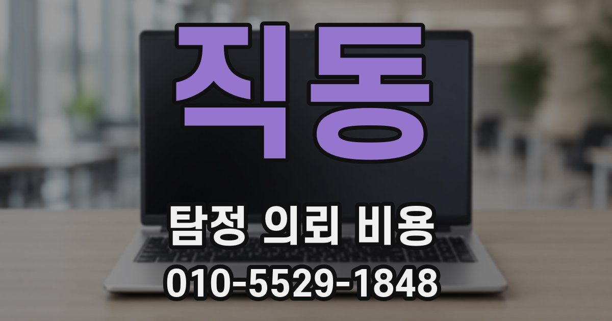직동 탐정 의뢰 비용