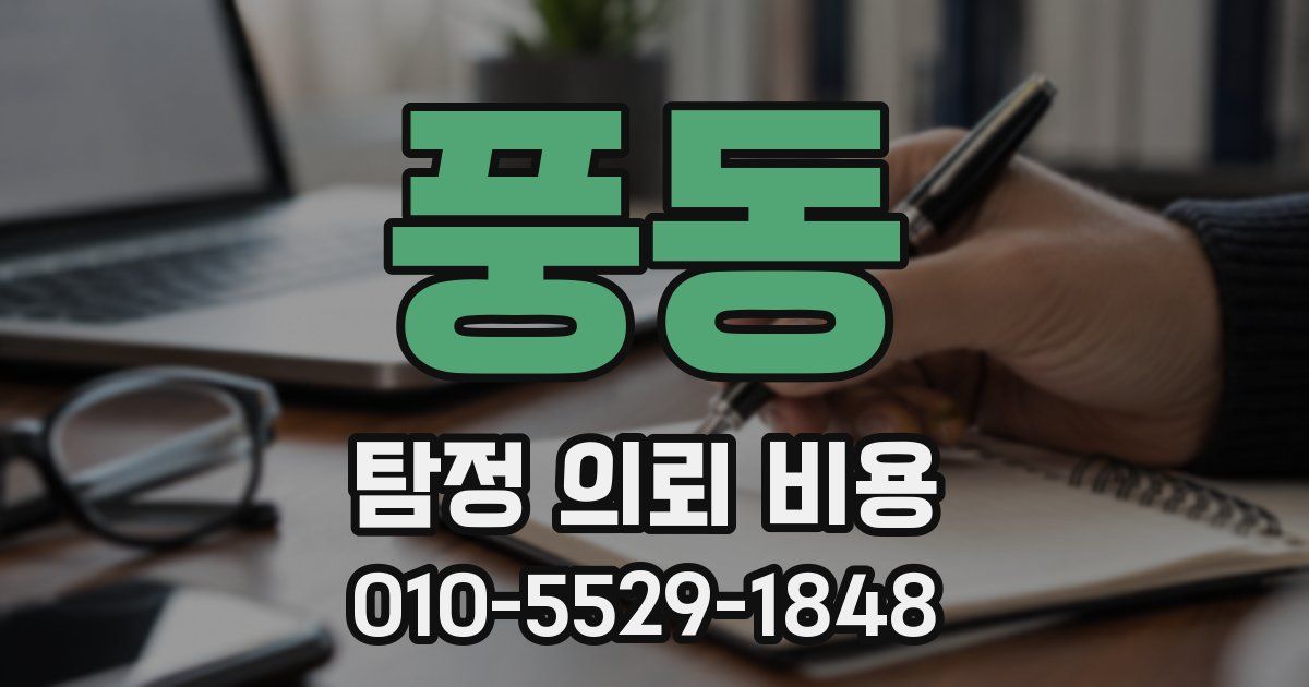 풍동 탐정 의뢰 비용
