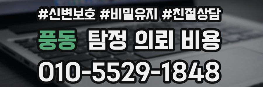 풍동 탐정 의뢰 비용