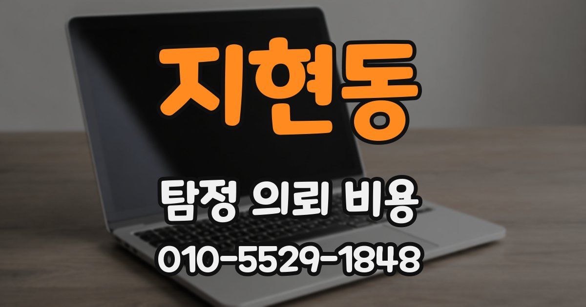 지현동 탐정 의뢰 비용