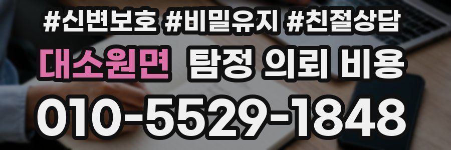 대소원면 탐정 의뢰 비용