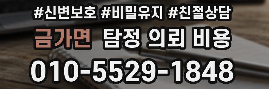 금가면 탐정 의뢰 비용
