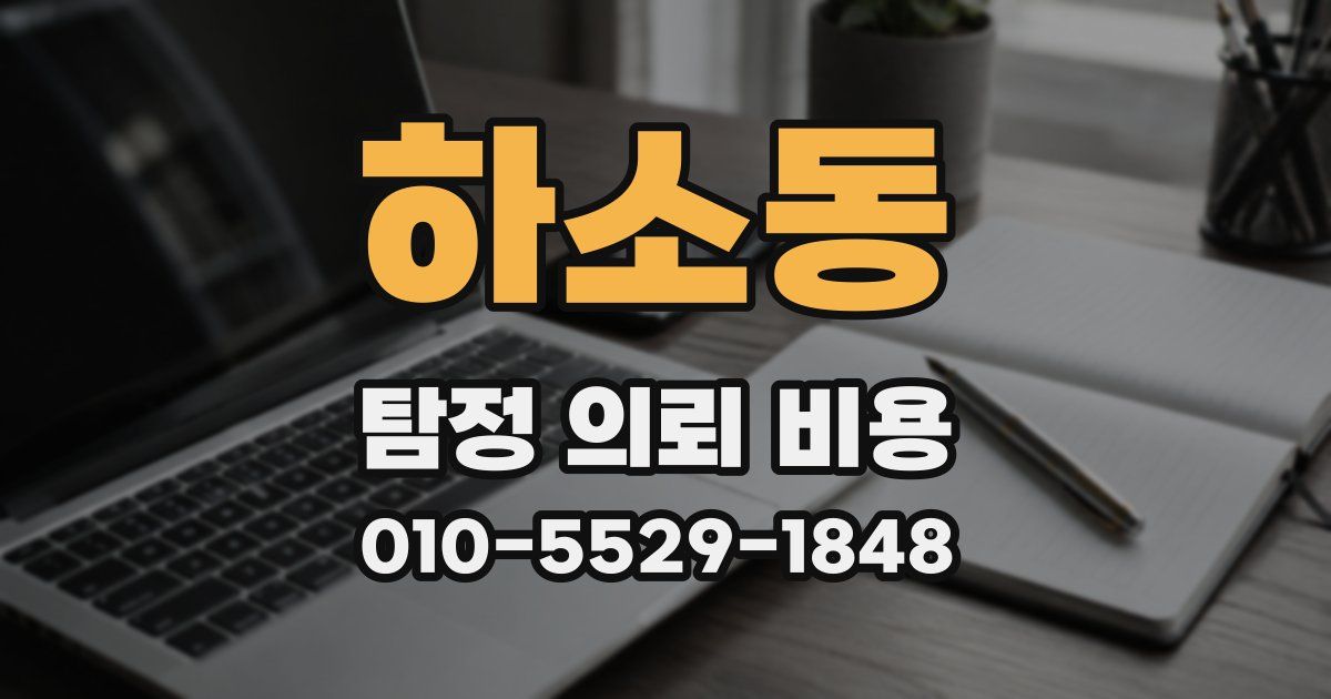 하소동 탐정 의뢰 비용