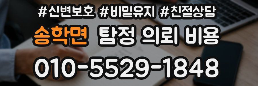 송학면 탐정 의뢰 비용