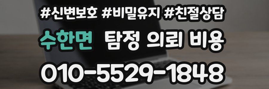 수한면 탐정 의뢰 비용