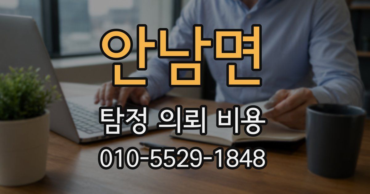 안남면 탐정 의뢰 비용