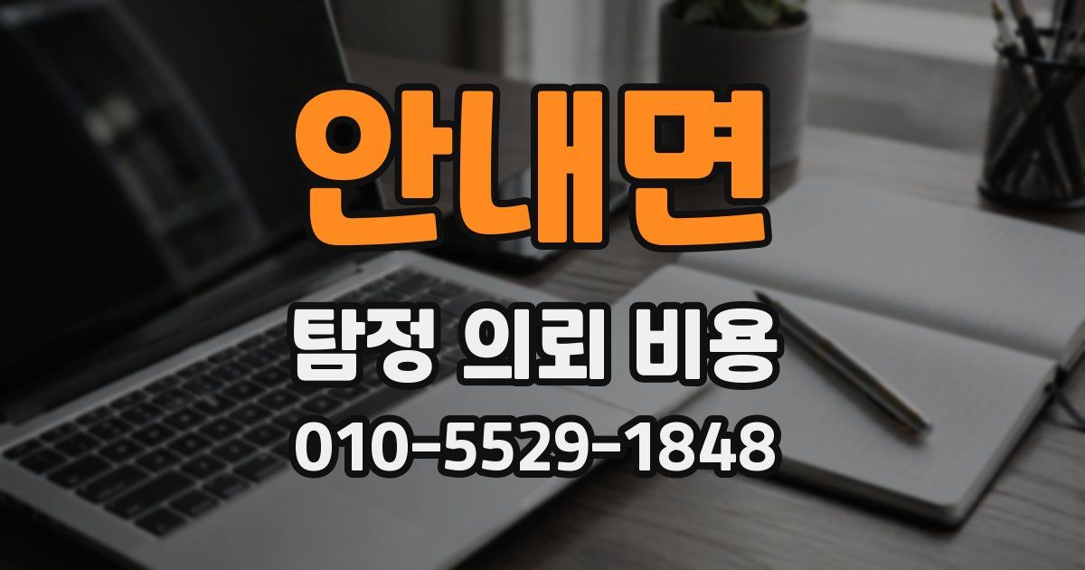 안내면 탐정 의뢰 비용