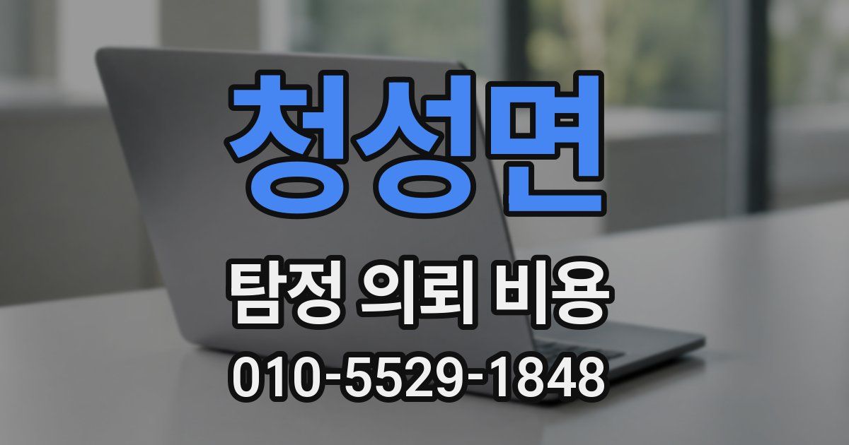 청성면 탐정 의뢰 비용