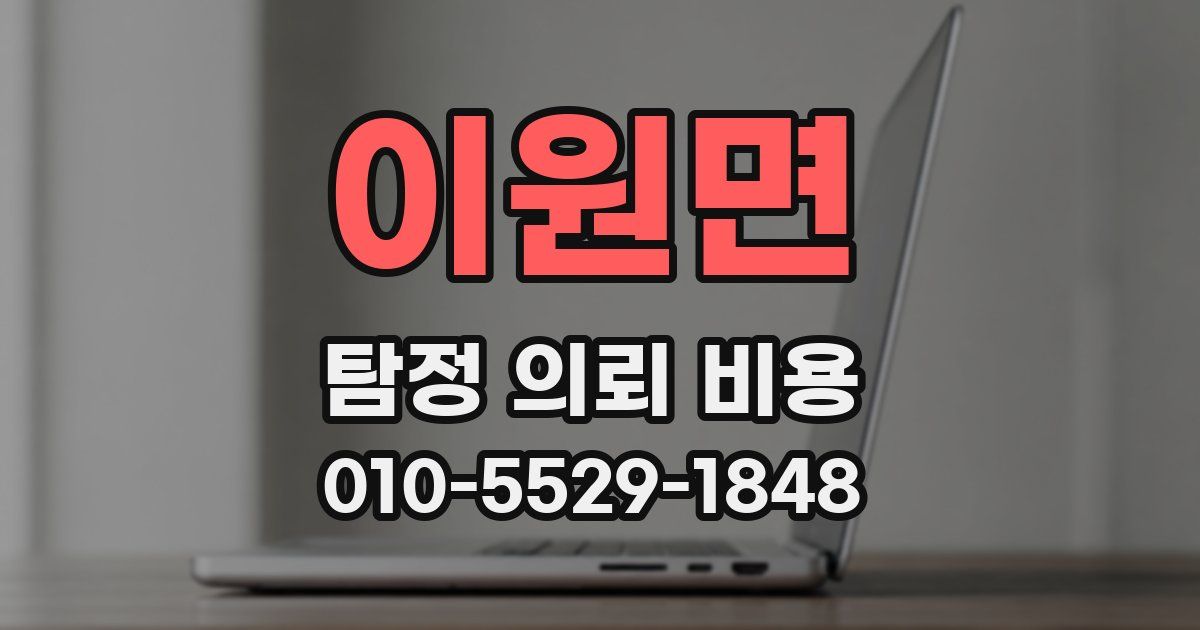이원면 탐정 의뢰 비용