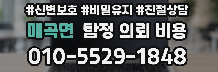 매곡면 탐정 의뢰 비용