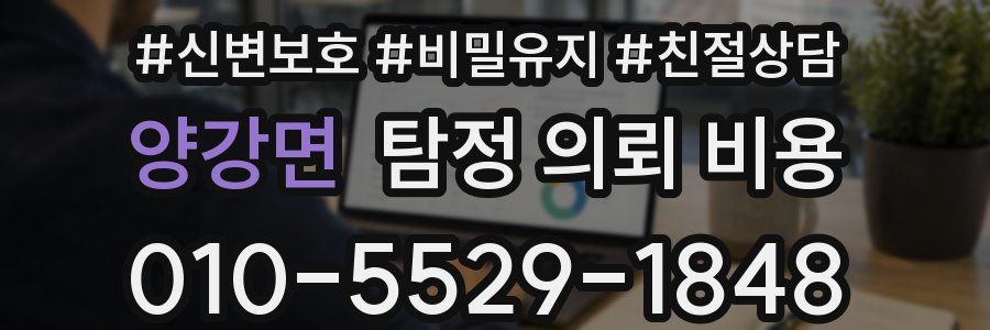 양강면 탐정 의뢰 비용