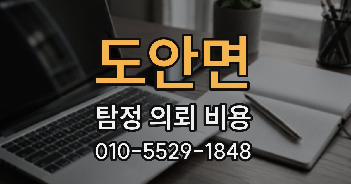 도안면 탐정 의뢰 비용