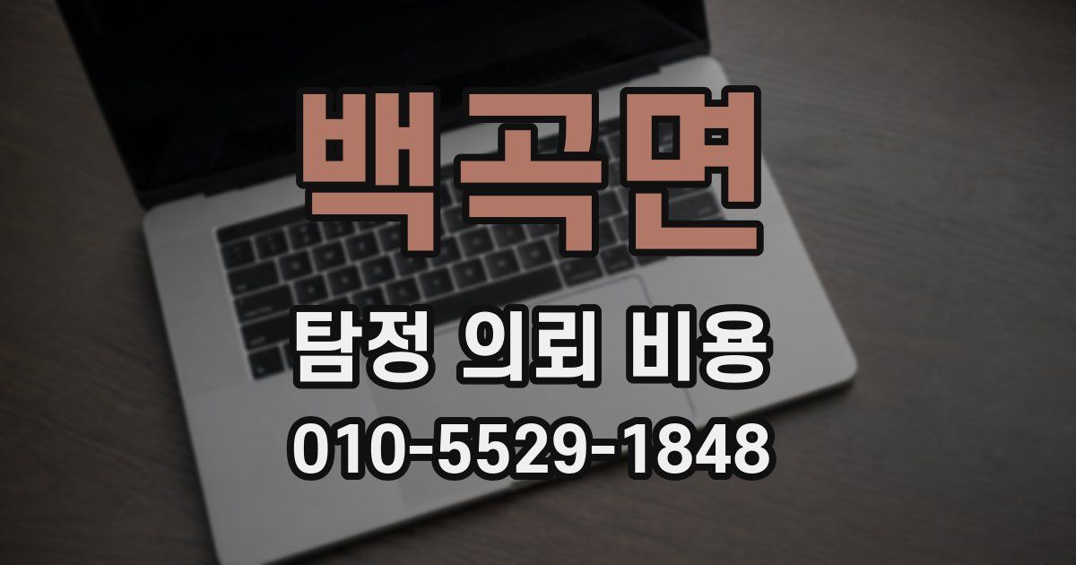 백곡면 탐정 의뢰 비용