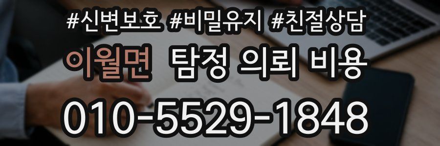 이월면 탐정 의뢰 비용
