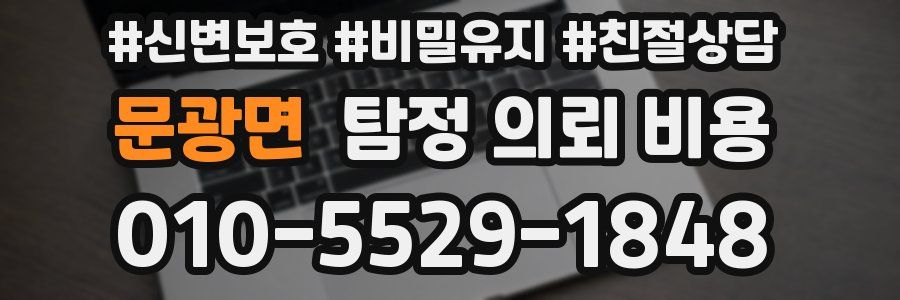 문광면 탐정 의뢰 비용