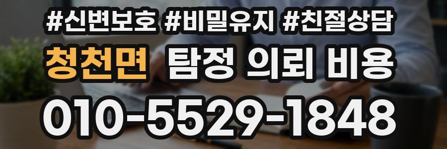 청천면 탐정 의뢰 비용