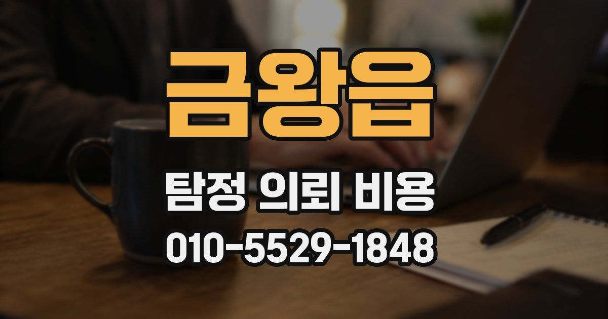 금왕읍 탐정 의뢰 비용