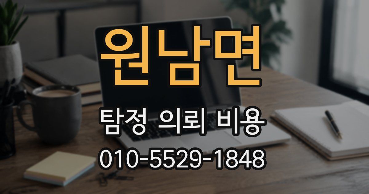 원남면 탐정 의뢰 비용
