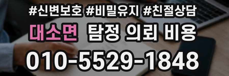 대소면 탐정 의뢰 비용