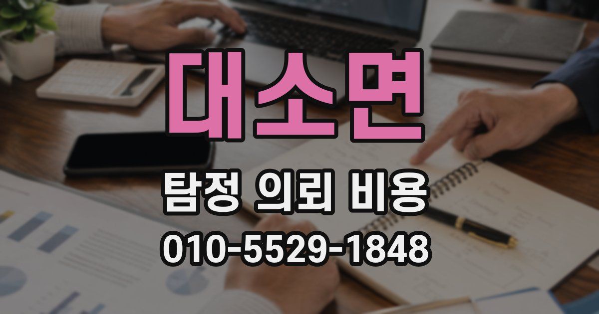 대소면 탐정 의뢰 비용