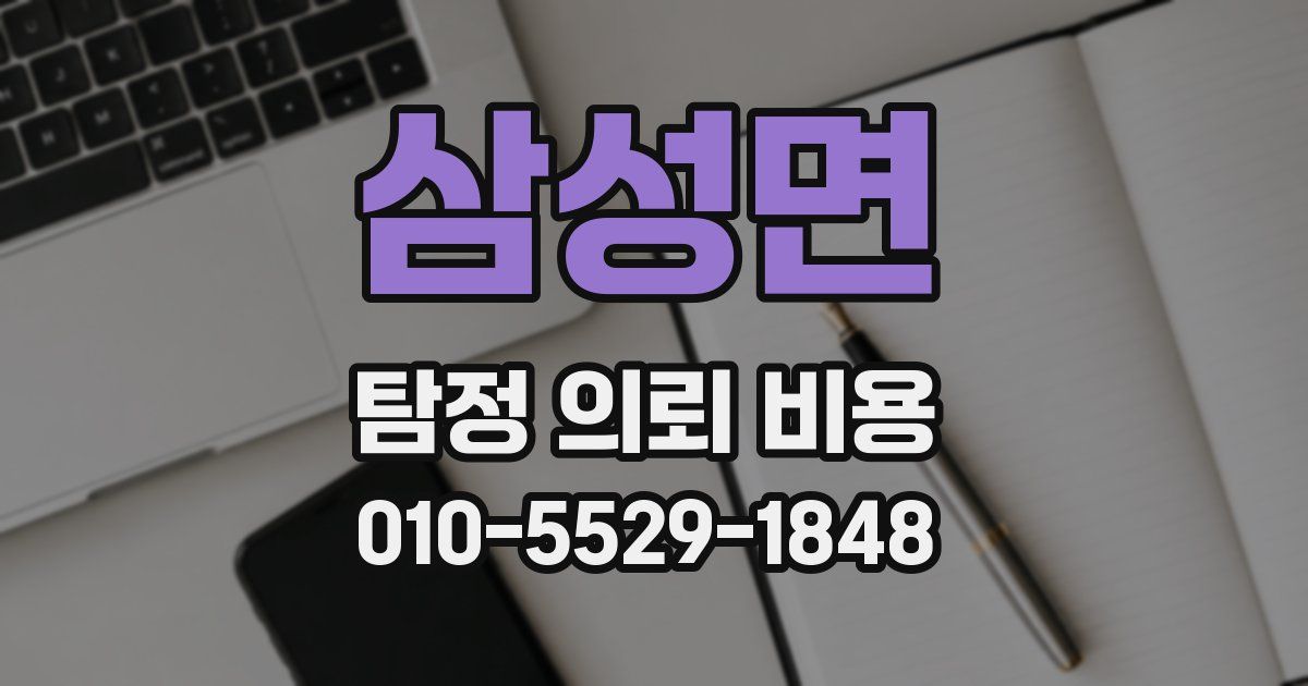 삼성면 탐정 의뢰 비용
