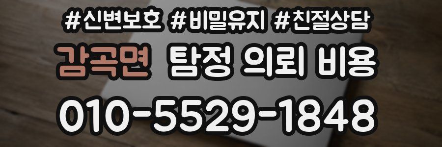 감곡면 탐정 의뢰 비용