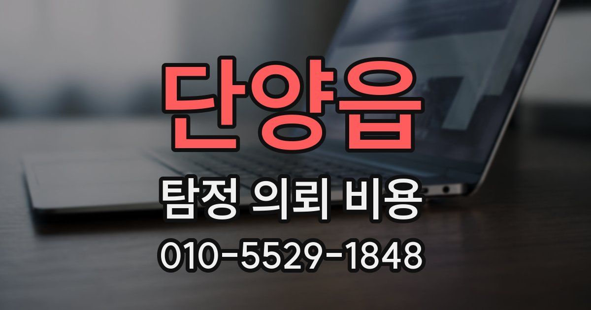 단양읍 탐정 의뢰 비용