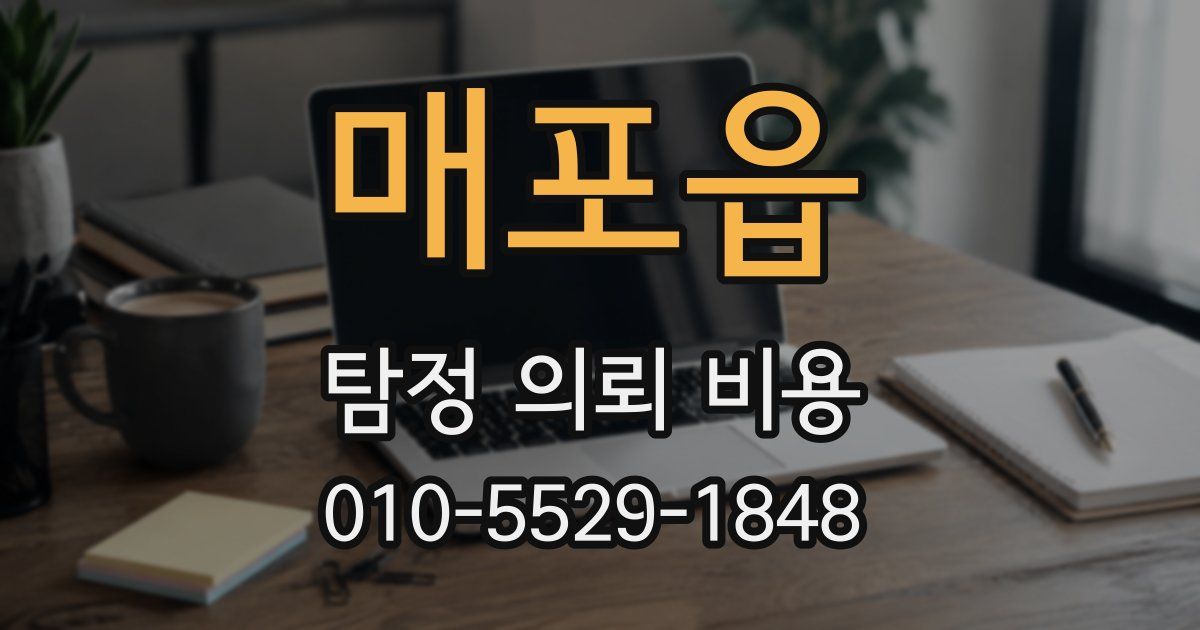 매포읍 탐정 의뢰 비용