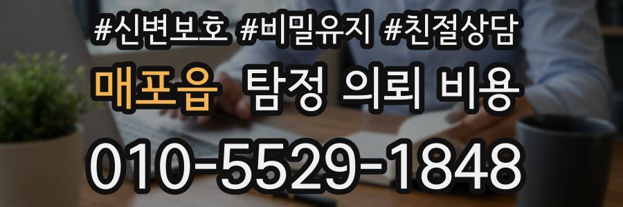 매포읍 탐정 의뢰 비용