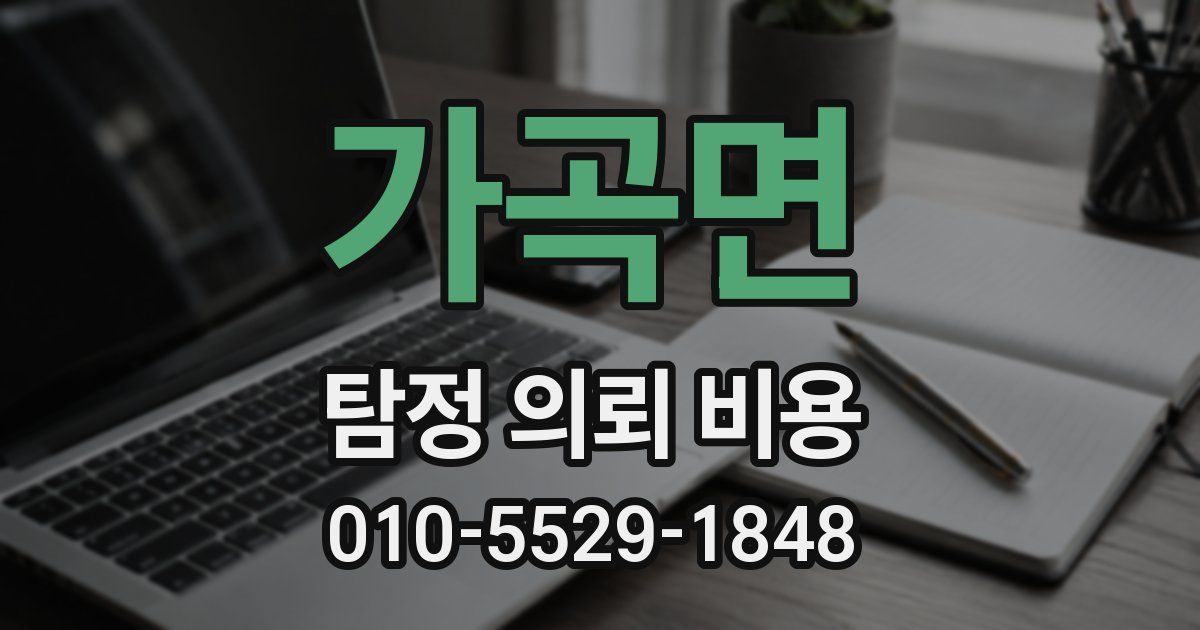 가곡면 탐정 의뢰 비용