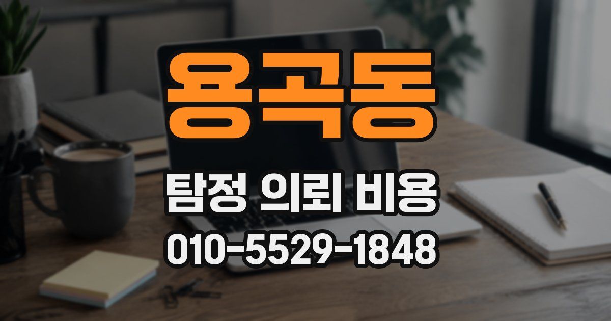 용곡동 탐정 의뢰 비용