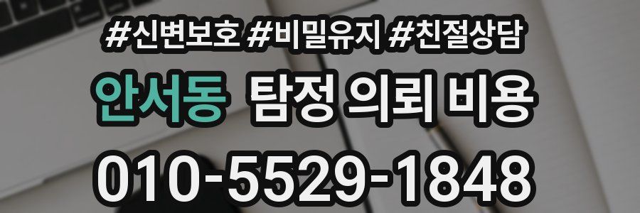 안서동 탐정 의뢰 비용