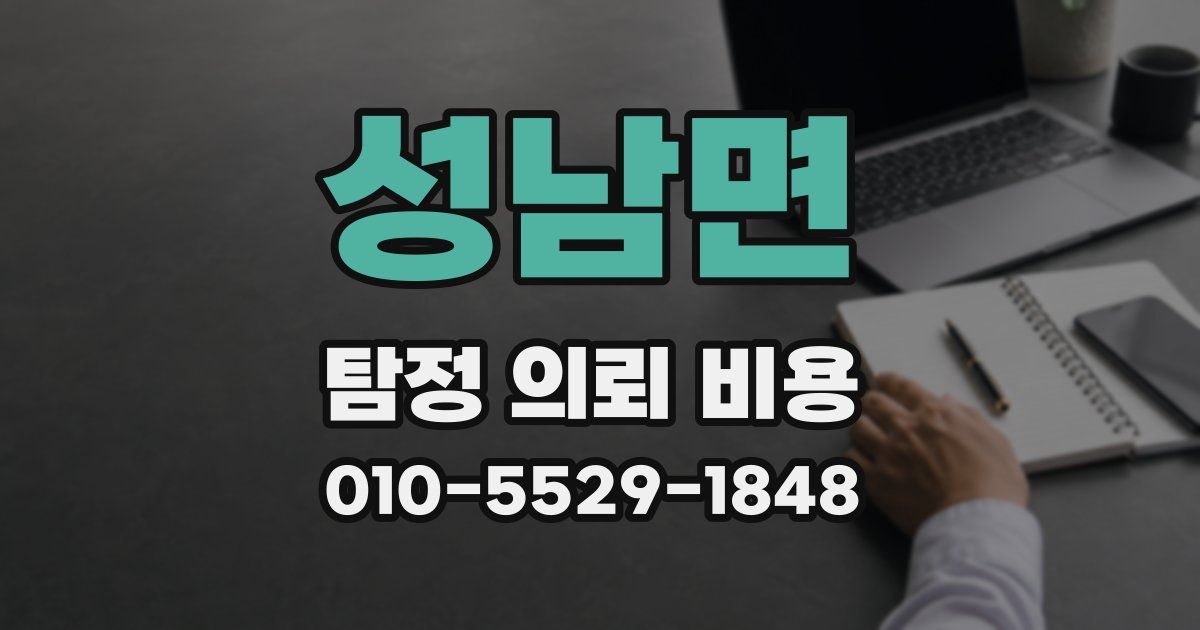 성남면 탐정 의뢰 비용