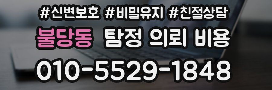 불당동 탐정 의뢰 비용