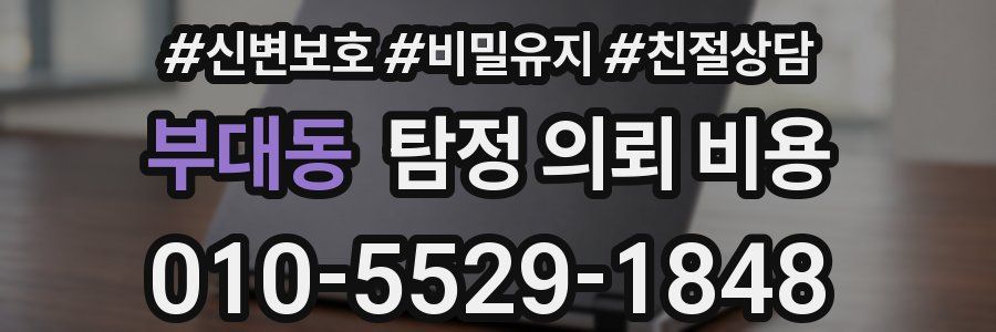 부대동 탐정 의뢰 비용