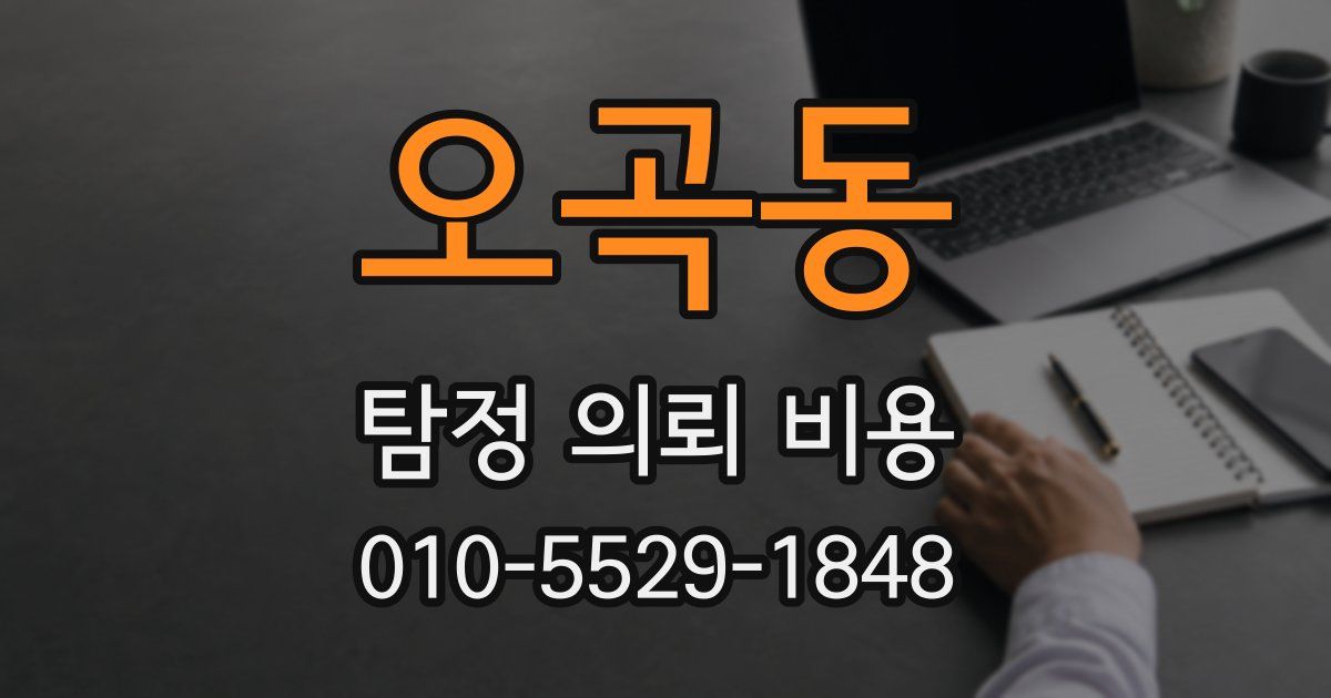 오곡동 탐정 의뢰 비용