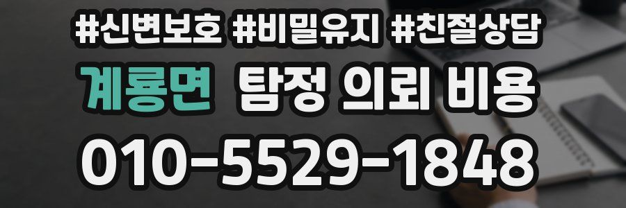계룡면 탐정 의뢰 비용