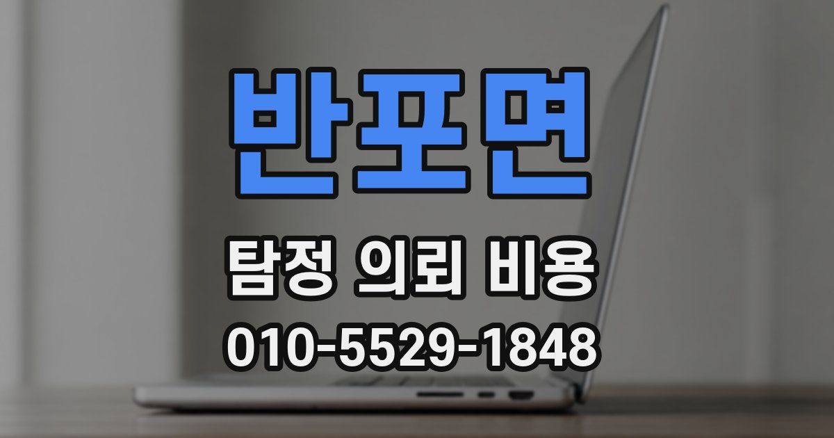 반포면 탐정 의뢰 비용