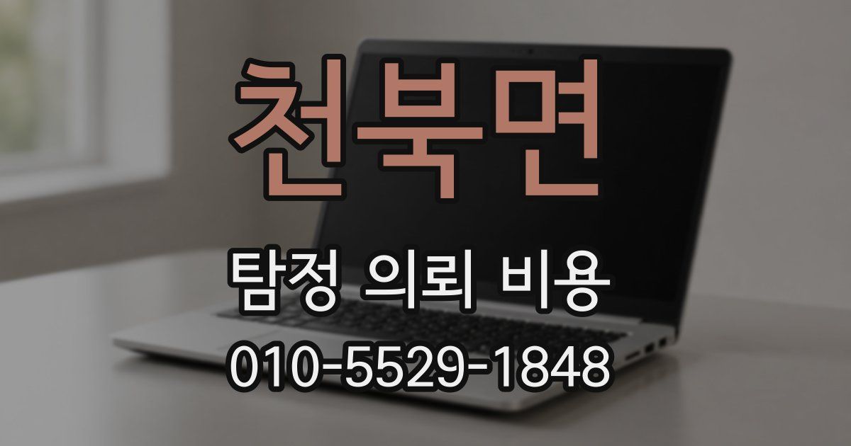 천북면 탐정 의뢰 비용