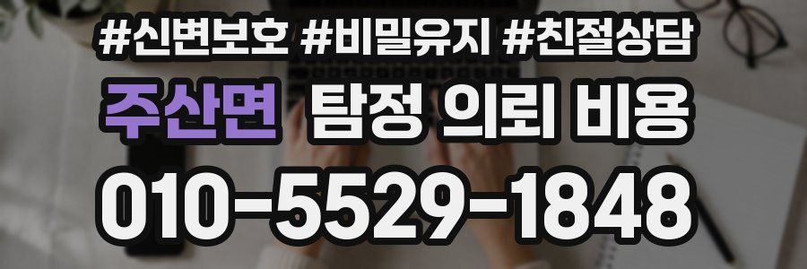 주산면 탐정 의뢰 비용
