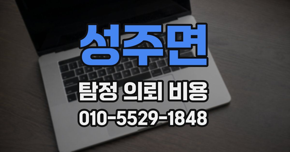 성주면 탐정 의뢰 비용