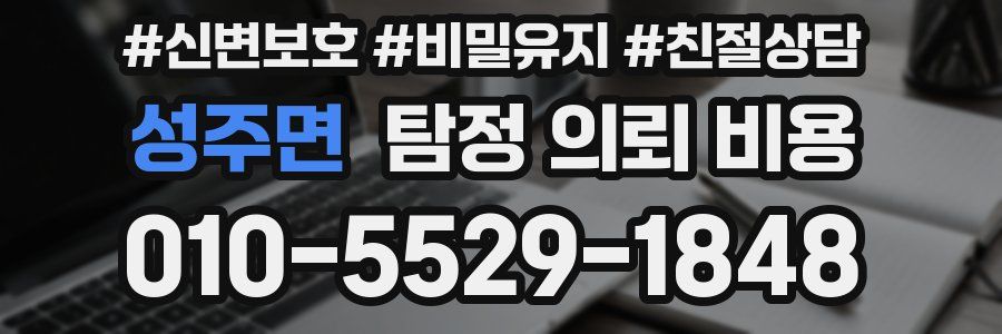 성주면 탐정 의뢰 비용
