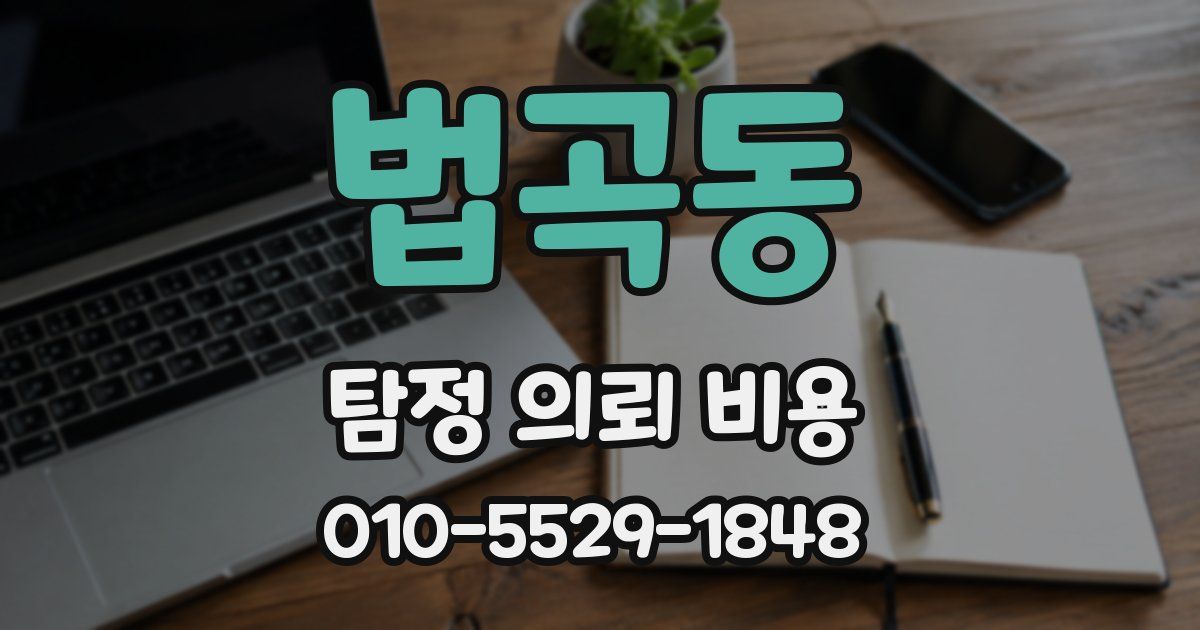 법곡동 탐정 의뢰 비용