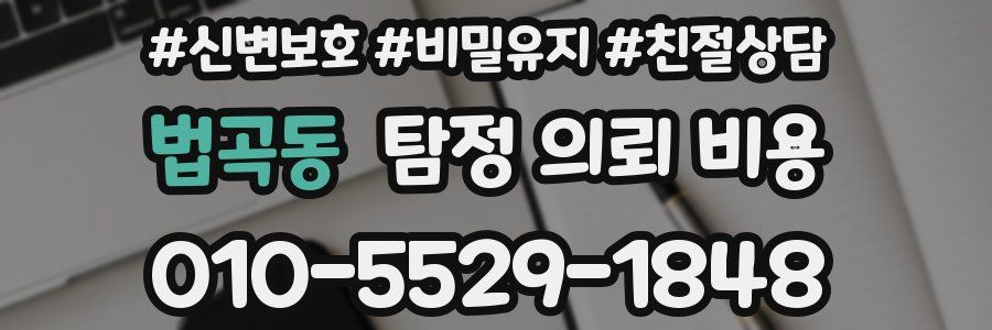 법곡동 탐정 의뢰 비용