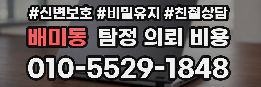 배미동 탐정 의뢰 비용