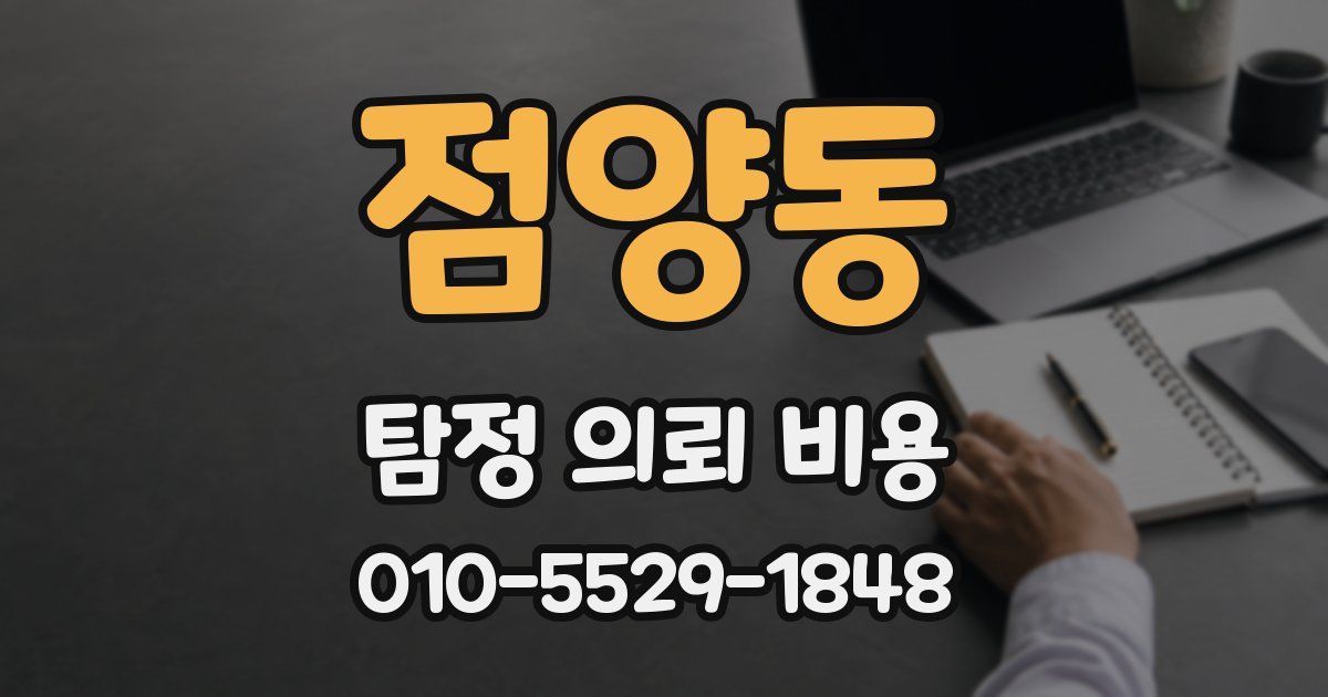 점양동 탐정 의뢰 비용