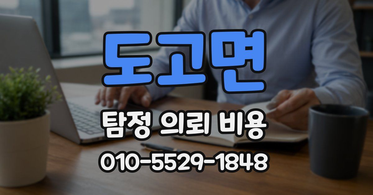 도고면 탐정 의뢰 비용
