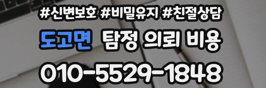 도고면 탐정 의뢰 비용