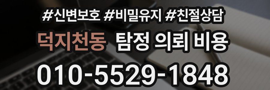 덕지천동 탐정 의뢰 비용